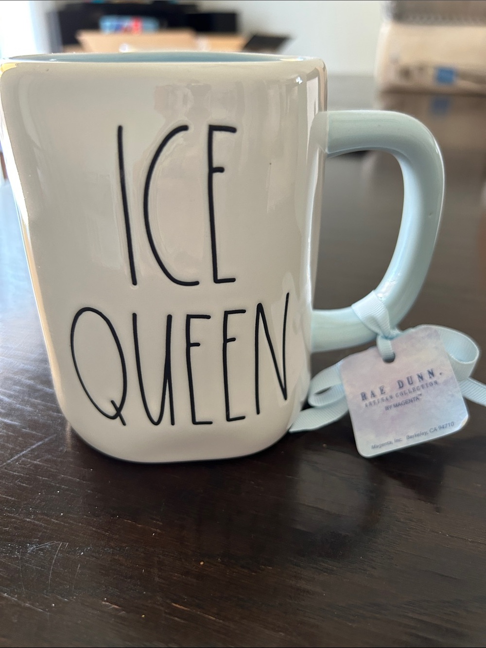 Rae Dunn x Disney Frozen Ice Queen Ceramic Mug - Pale Blue Handle